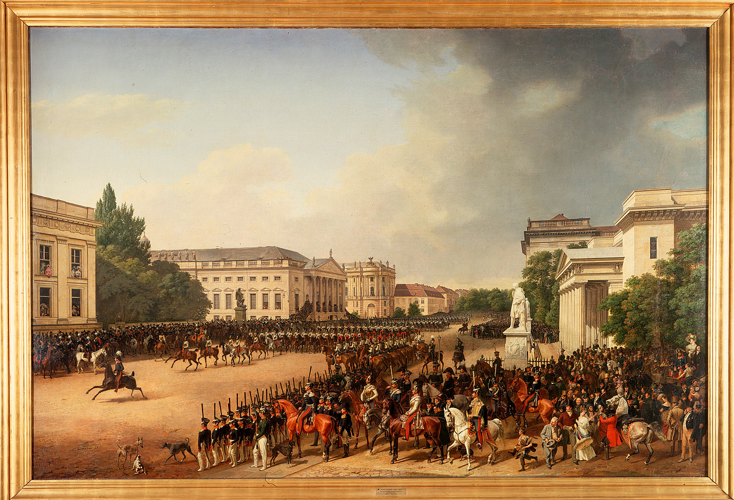 Franz Krüger (1797–1857), Parade auf dem Opernplatz in Berlin (1824–1830). Source: _Nationalgalerie, SMB / Klaus Göken_
