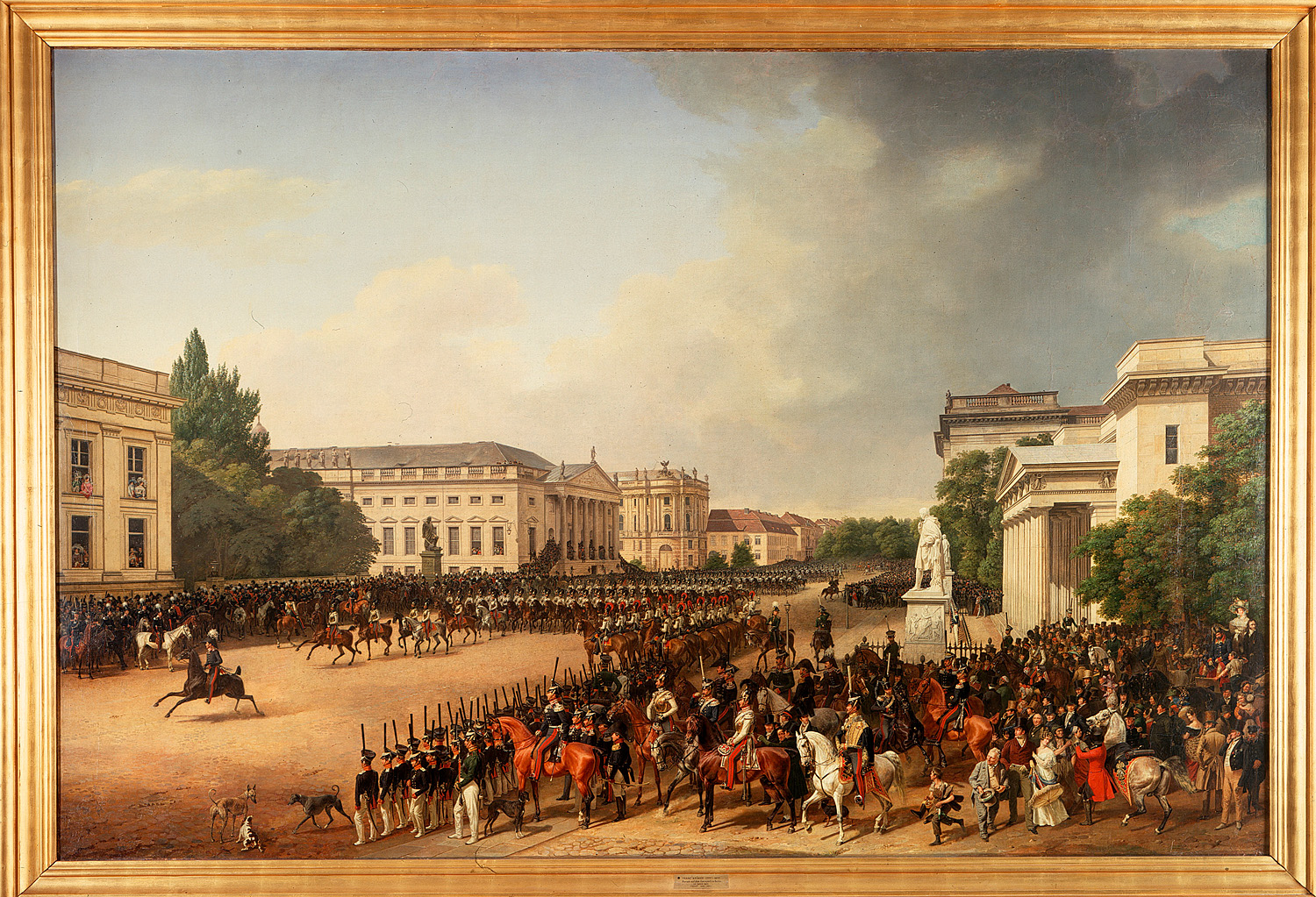 Franz Krüger (1797–1857), Parade auf dem Opernplatz in Berlin (1824–1830). Source: _Nationalgalerie, SMB / Klaus Göken_
