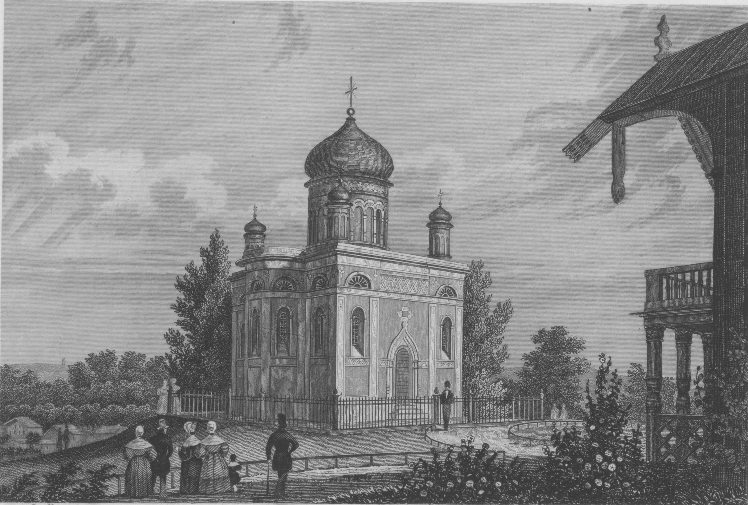 Das Russische Dorf mit der Kirche